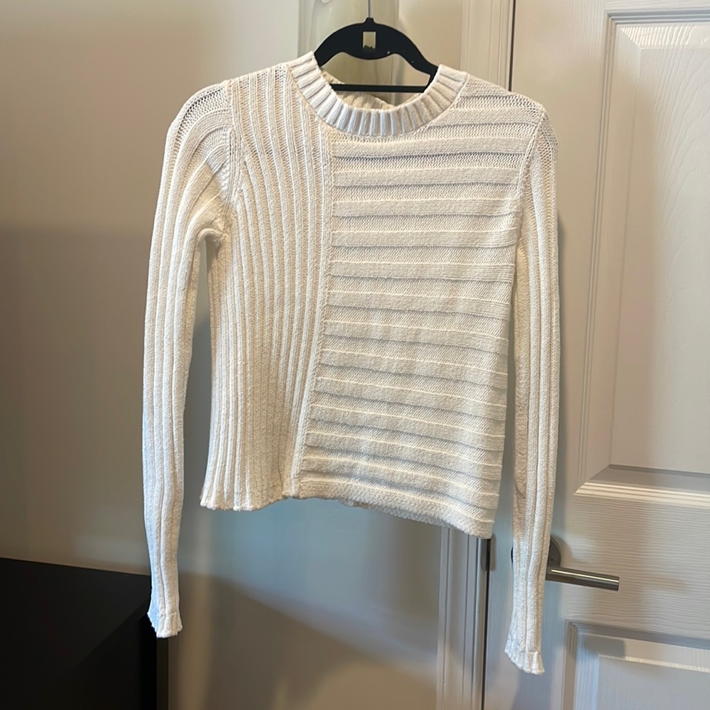 Vince cotton ribbed sweater - medium